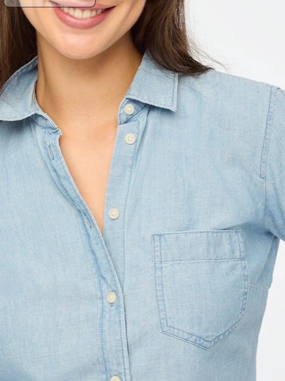 NWT J. Crew Light Blue Denim Button-Down Shirt